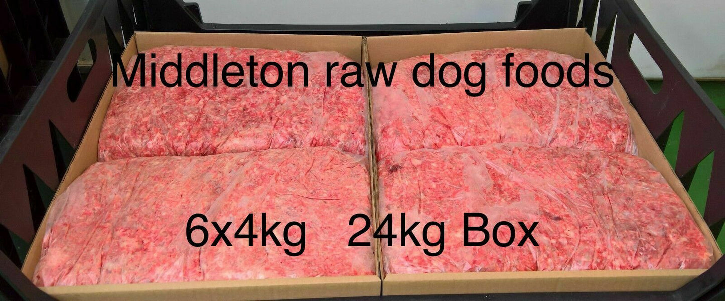 Dog Food Frozen Chicken Mince 6x 4kg bags 24kg box. BARF RAW DIET delivered